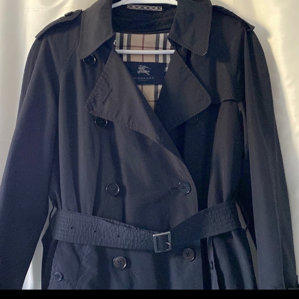 Classic Black Burberry Trench Coat
